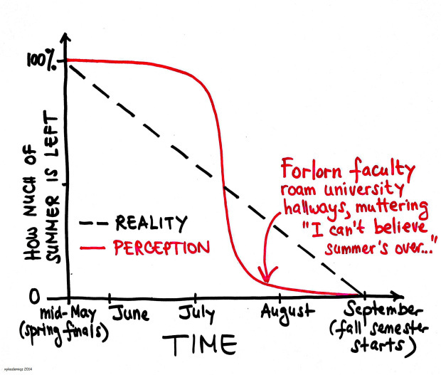 Perception of summer cartoon